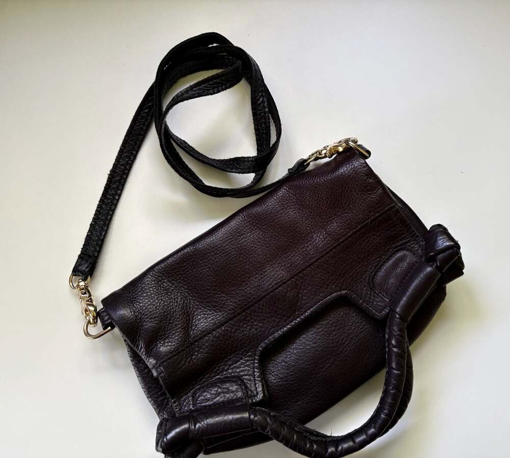 Foley + Corinna Disco City Black Leather Mini Crossbody Bag